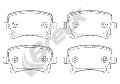 Комплект тормозных колодок, дисковый тормоз BRECK купить